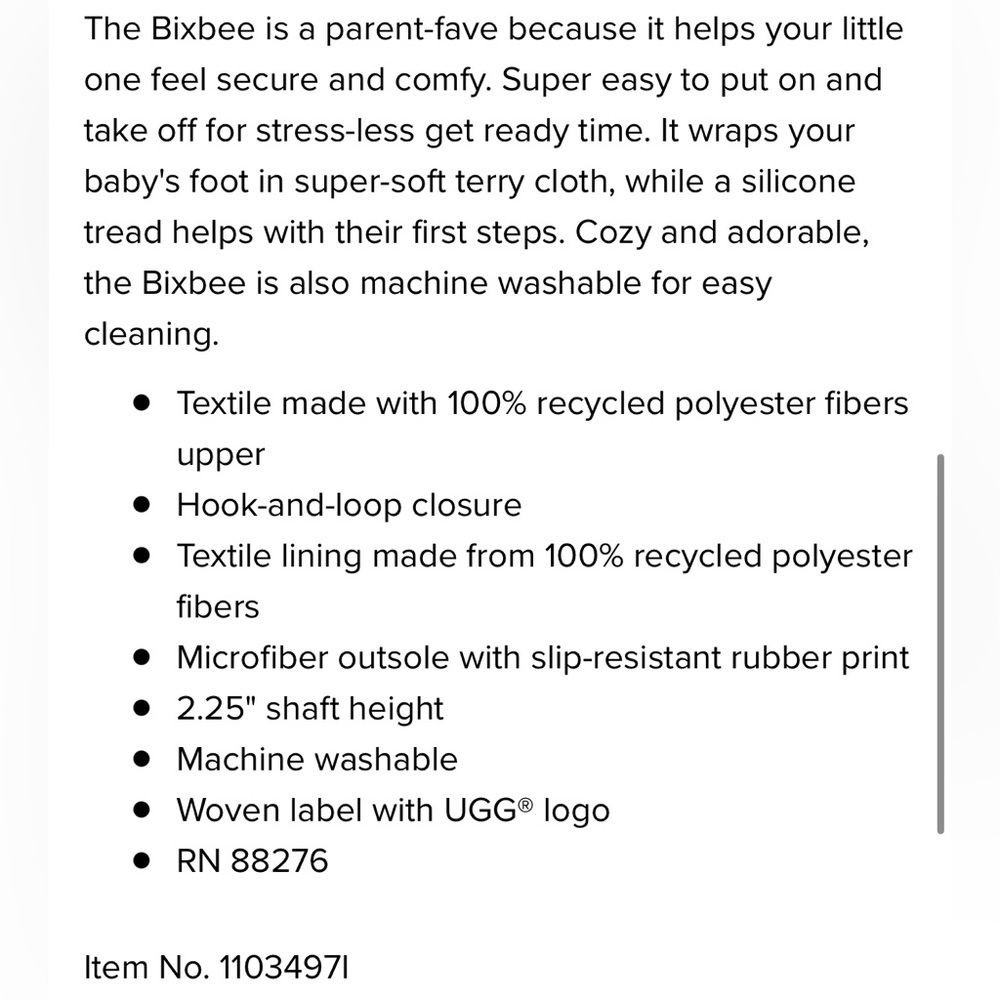 Ugg Bixbee Baby Booties Bubblegum - Picture 3 of 9